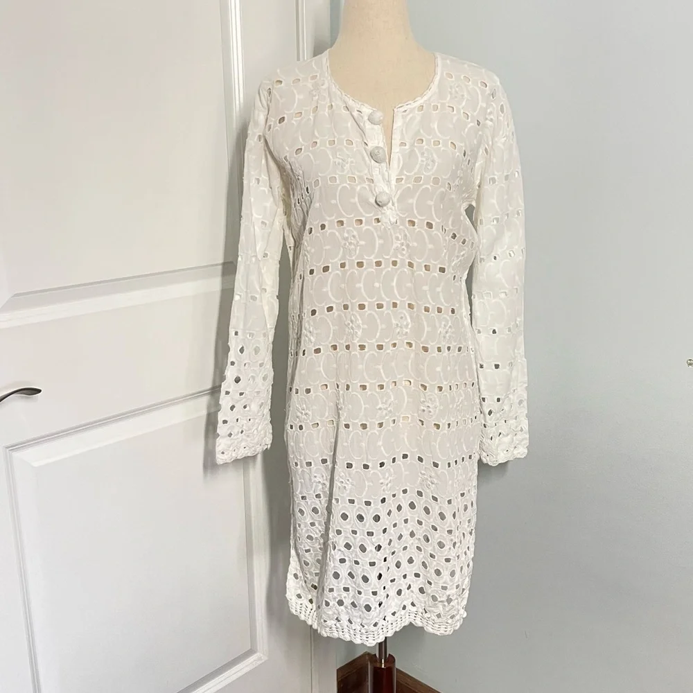 White Eyelet Beach Coverups